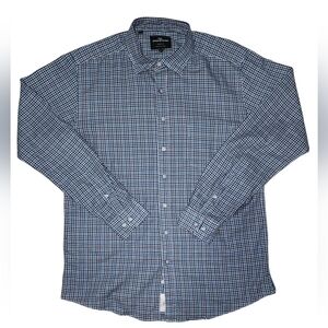 Rodd & Gunn XL Sports Fit Gingham Italian Button Down Shirt Blue Black